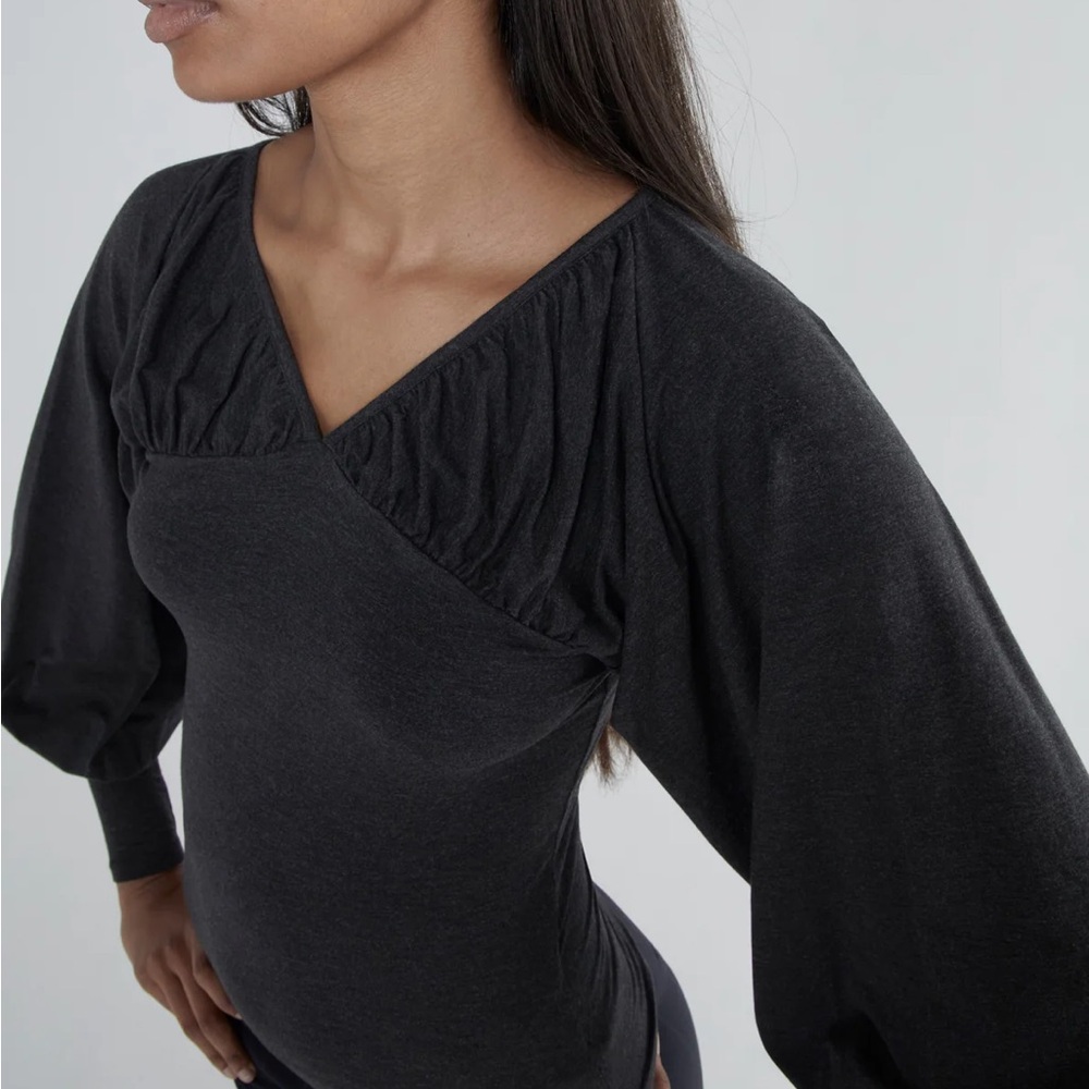 Paloma wool Tapioca ruched long sleeve blouse